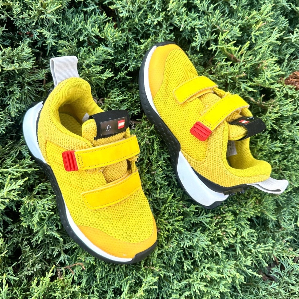 Adidas x LEGO Sport Toddler Boy Shoes Size 10 Yellow Black Sneakers